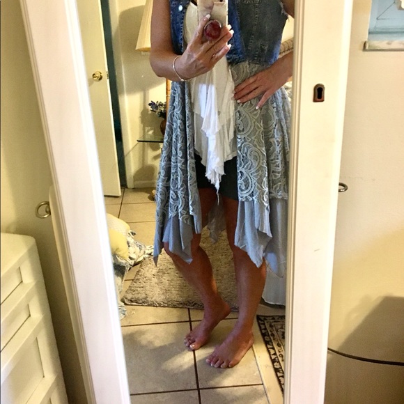 Honey me jean—appliqué lace dress/coverup - Picture 4 of 5